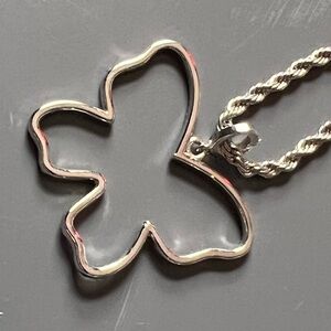 Elegant Silver color Butterfly Pendant Necklace